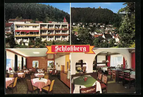 AK Bad Teinach-Zavelstein, Café-Restaurant-Pension Schlossberg