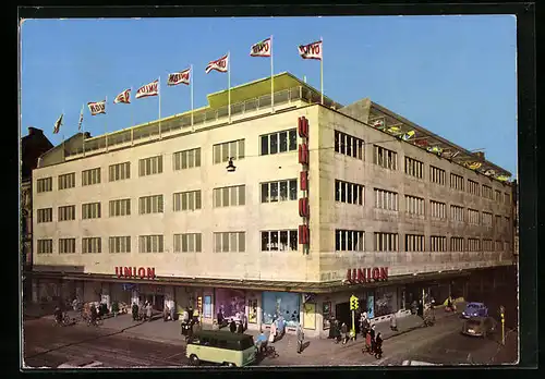 AK Karlsruhe, das Kaufhaus Union in der Kaiserstrasse