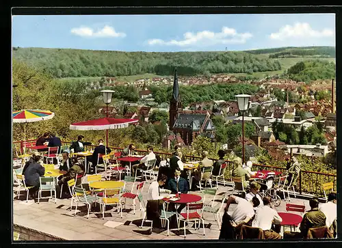 AK Heidenheim /Brenz, Blick auf die Terrasse der Schlossgaststätte