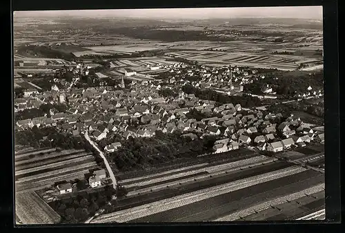AK Bönnigheim /Württ., Ortsansicht vom Flugzeug aus
