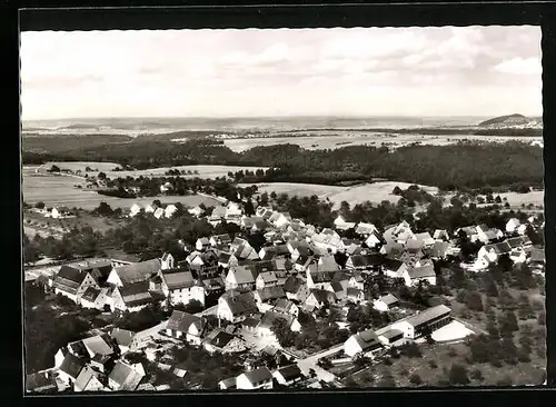 AK Wachendorf /Kreis Horb, Ortsansicht vom Flugzeug aus