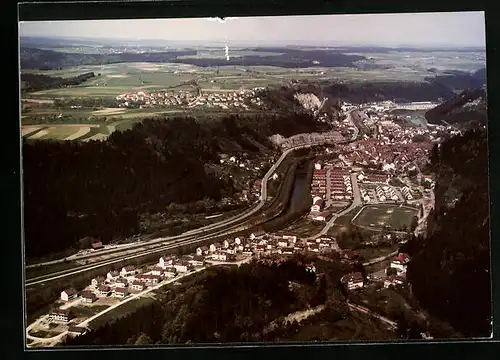 AK Sulz /N., Ortsansicht mit Umland