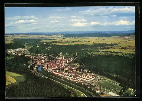 AK Sulz am Neckar, Ortsansicht vom Flugzeug aus