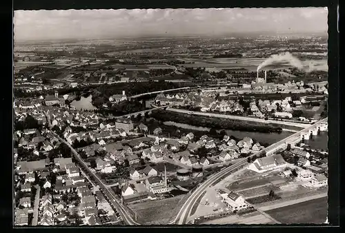 AK Lauffen /Neckar, Ortsansicht vom Flugzeug aus