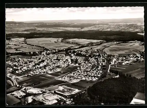 AK Sersheim /Württ., Ortsansicht vom Flugzeug aus