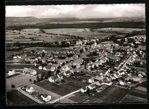 AK Sersheim /Württ., Ortsansicht vom Flugzeug aus