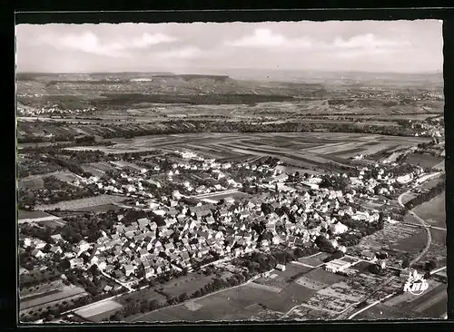 AK Güglingen, Ortsansicht vom Flugzeug aus