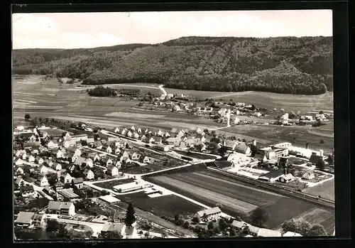 AK Rietheim, Ortsansicht mit Umland