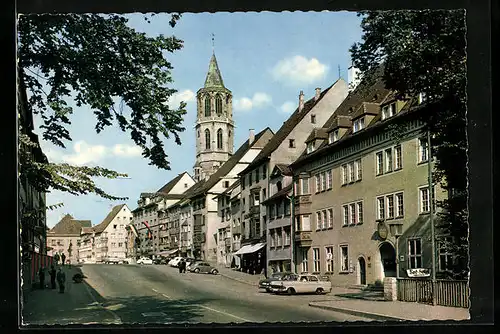 AK Rottweil am Neckar, Hochbrücktorstrasse mit Gebäuden