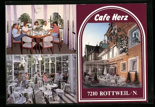 AK Rottweil /N., Ansicht von dem Bäckerei-Café Herz, Königstrasse 24