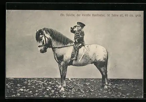 AK Mr. Josefie, der kleinste Kunstreiter, zu Pferde