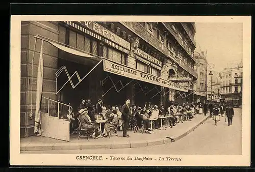 AK Grenoble, Taverne des Dauphins, La Terrasse