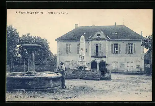 AK Sermérieu, Place de la Mairie