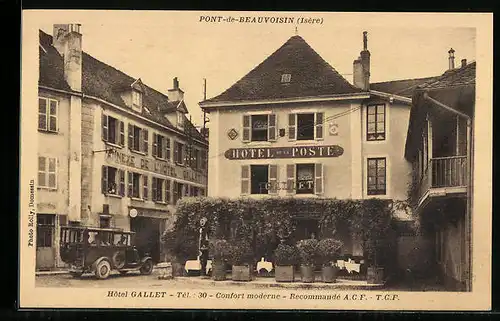 AK Pont-de-Beauvoisin, Hotel Gallet, Hotel de la Poste