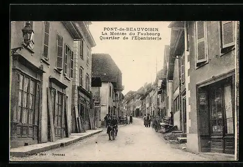 AK Pont-de-Beauvoisin, La Montée du Faubourg, Quartier de l`Ebenisterie