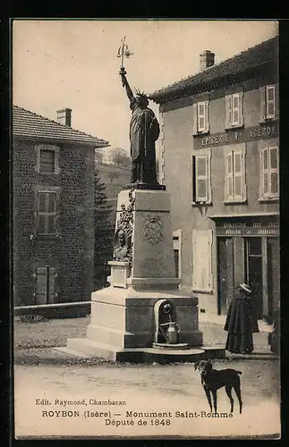 AK Roybon, Monument Saint-Romme, Député de 1848