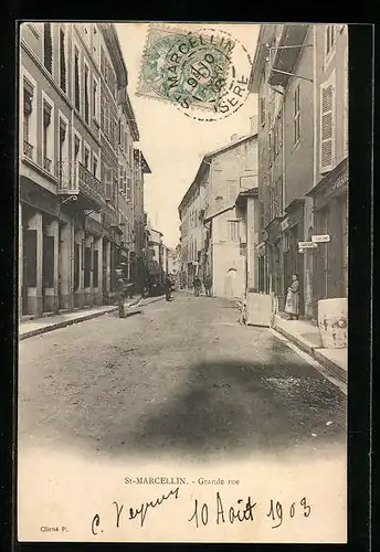 AK St-Marcellin, Grande rue, Strassenpartie