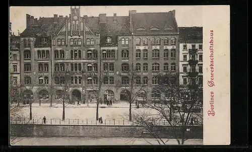 AK Berlin, Engeldamm mit Blick auf das Gewerkschaftshaus