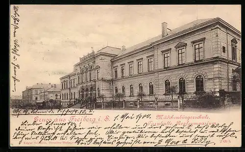 AK Freiberg i. S., Mädchenbürgerschule, Turnhalle, Realgymnasium