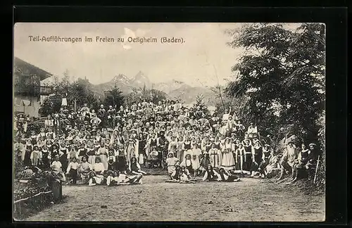 AK Oetigheim i. Baden, Tell-Aufführungen im Freien