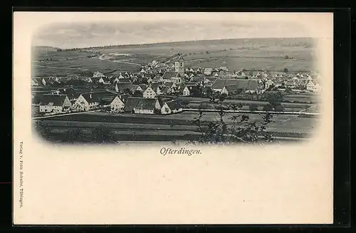 AK Ofterdingen, Totalansicht aus der Vogelschau