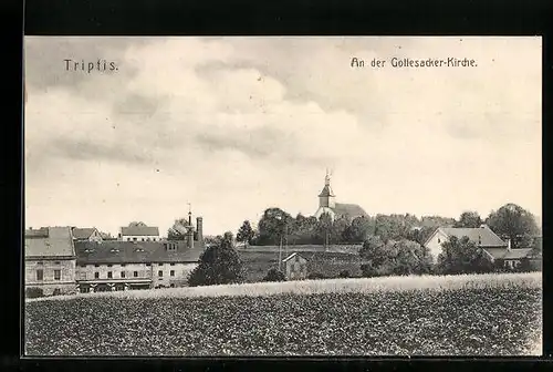 AK Triptis, An der Gottesacker-Kirche