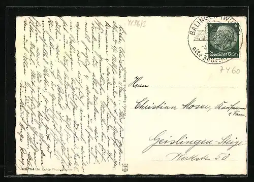 AK Balingen, Ansicht vom Schwimmbad