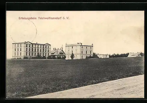 AK Teichwolframsdorf, Erholungsheim von der Landstrasse gesehen