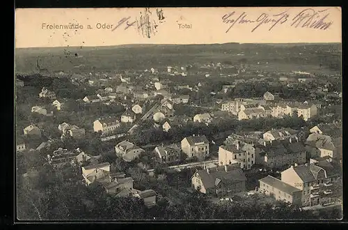 AK Freienwalde a. Oder, Totalansicht aus der Vogelschau