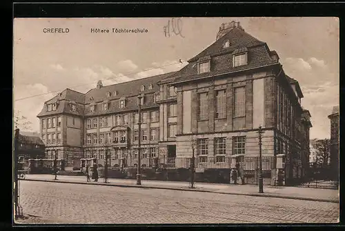 AK Crefeld, Partie an der Höheren Töchterschule