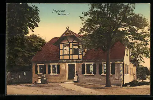 AK Bayreuth, Partie am Gasthaus Rollwenzel