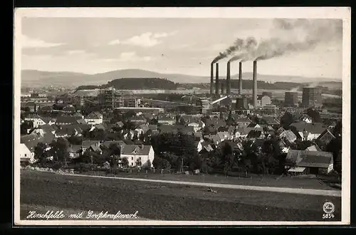 AK Hirschfelde, Totalansicht mit Grosskraftwerk