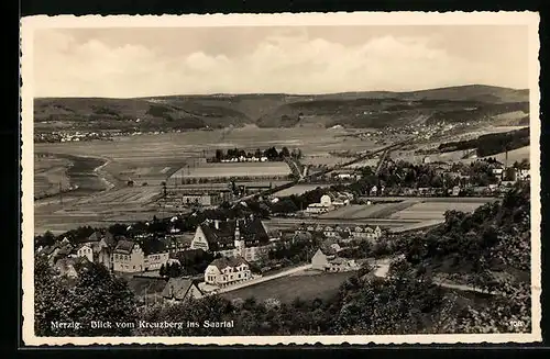 AK Merzig, Blick vom Kreuzberg ins Saartal