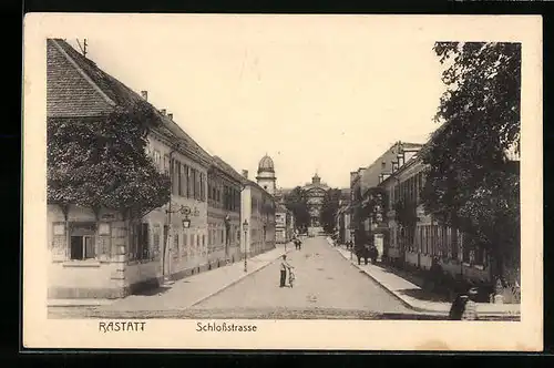 AK Rastatt, Blick in die Schlossstrasse