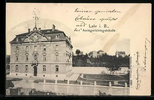 AK Lahr i. B., Blick zum Amtsgerichtsgebäude