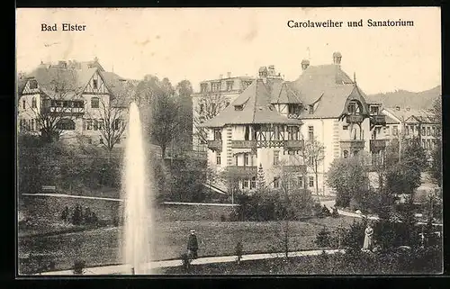 AK Bad Elster, Carolaweiher und Sanatorium