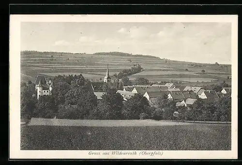 AK Wildenreuth i. Oberpfalz, Ortsansicht mit Schloss