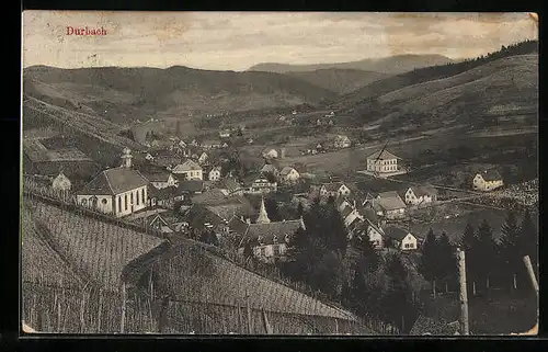 AK Durbach, Gesamtansicht aus der Vogelschau