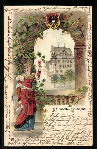 Passepartout-Lithographie Heilbronn, Käthchen von Heilbronn