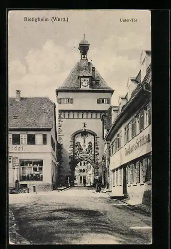 AK Bietigheim / Württemberg, Gasthaus Zum Schützen beim Unterentor