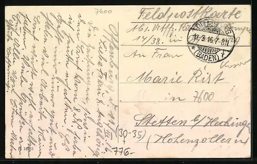 AK Offenburg i. B., Ansicht der Kasernen