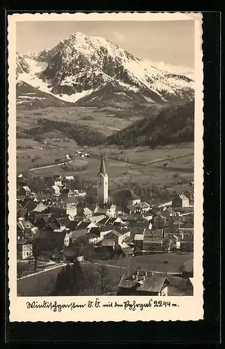 AK Windischgarsten, Gesamtansicht mit Alpenpanorama