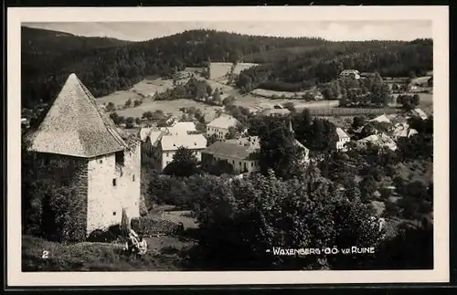 AK Waxenberg, Teilansicht von der Ruine aus