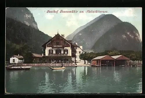 AK Hallstatt, Gasthof Gosaumühle am Hallstättersee