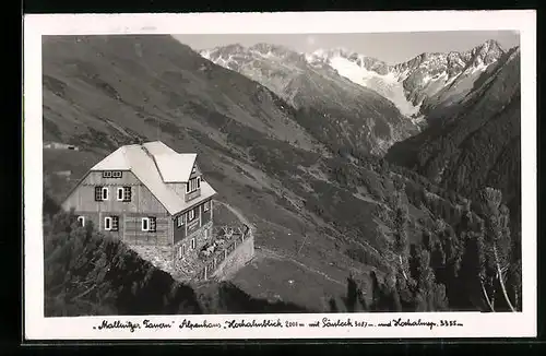 AK Mallnitz, Alpenhaus Hochalmblick mit majestätischer Aussicht