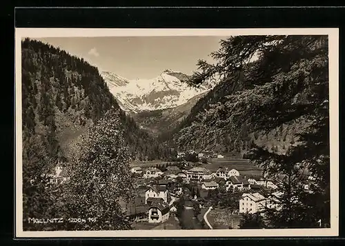 AK Mallnitz, Teilansicht mit Bergen