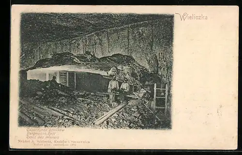 AK Wieliczka, Bergmänner bei der Rast