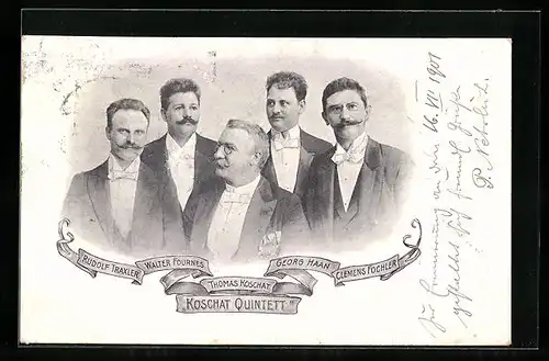 AK Koschat Quintett, Rudolf Traxler, Thomas Koschat und Georg Haan