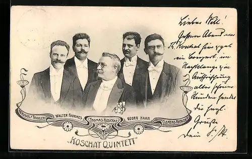 AK Koschat Quintett, Rudolf Traxler, Thomas Koschat und Georg Haan