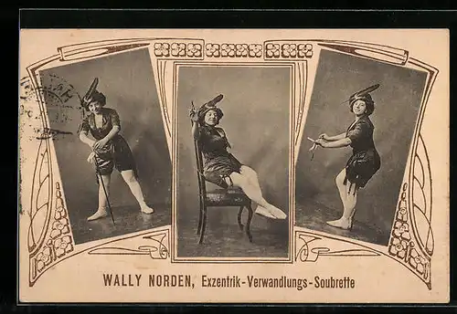 AK Wally Norden, Exzentrik-Verwandlungs-Soubrette